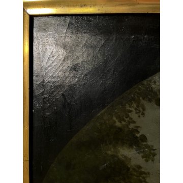 QUADRO DIPINTO OLIO TELA RITRATTO ROMANTICO GIOVANE NOBILDONNA EPOCA 800