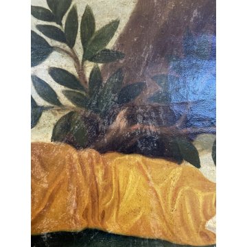 QUADRO DIPINTO OLIO TELA RITRATTO ROMANTICO GIOVANE NOBILDONNA EPOCA 800