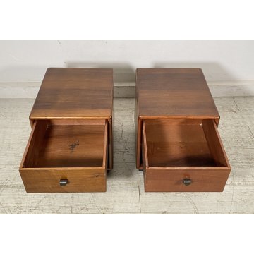 COPPIA COMODINI DESIGN FABIO LENCI BERNINI 1973 ROTELLE ANNI 70 CAMERA DA LETTO