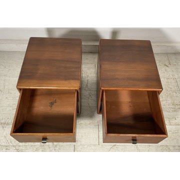 COPPIA COMODINI DESIGN FABIO LENCI BERNINI 1973 ROTELLE ANNI 70 CAMERA DA LETTO