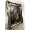ANTICO DIPINTO OLIO MADONNA del Giglio GESU BAMBINO MATERNITA' RELIGIOSO '600