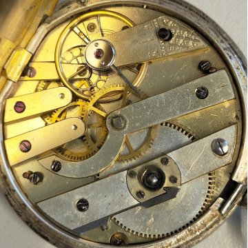 ANTICO OROLOGIO TASCA Cylindre epoca TASCHINO Old Pocket Watch Montre de poche