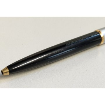 RARA Montblanc 38s PENNA SFERA nero argento ANNI 60 OLD BALLPOINT PEN collezione
