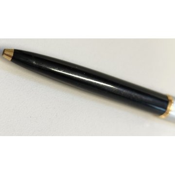 RARA Montblanc 38s PENNA SFERA nero argento ANNI 60 OLD BALLPOINT PEN collezione