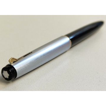 RARA Montblanc 38s PENNA SFERA nero argento ANNI 60 OLD BALLPOINT PEN collezione