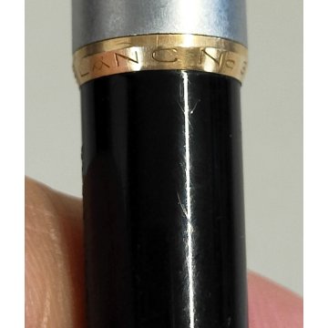 RARA Montblanc 38s PENNA SFERA nero argento ANNI 60 OLD BALLPOINT PEN collezione