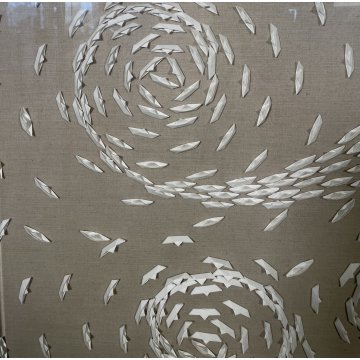 GRANDE QUADRO BARCHE GUSMAROLI RICCARDO VORTICE DESIGN VERONA MONOCROMO VORTEX