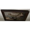 GRANDE QUADRO CACCIA ANGELO BARBERIS TORINO 1884 SELVAGGINA CANE PAESAGGIO OLD