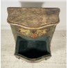 ANTICO COMODINO CREDENZA LACCA VENEZIANA 1700 DIPINTO A MANO GAMBE ARCATE EPOCA