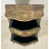 ANTICO COMODINO CREDENZA LACCA VENEZIANA 1700 DIPINTO A MANO GAMBE ARCATE EPOCA