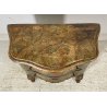 ANTICO COMODINO CREDENZA LACCA VENEZIANA 1700 DIPINTO A MANO GAMBE ARCATE EPOCA