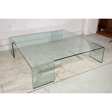TAVOLO VETRO SALOTTO DESIGN FIAM RODOLFO DORDONI ANNI 80/90 TAVOLINO TABLE GLASS