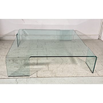 TAVOLO VETRO SALOTTO DESIGN FIAM RODOLFO DORDONI ANNI 80/90 TAVOLINO TABLE GLASS
