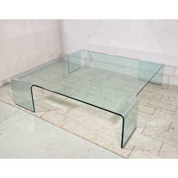 TAVOLO VETRO SALOTTO DESIGN FIAM RODOLFO DORDONI ANNI 80/90 TAVOLINO TABLE GLASS