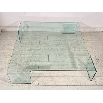 TAVOLO VETRO SALOTTO DESIGN FIAM RODOLFO DORDONI ANNI 80/90 TAVOLINO TABLE GLASS