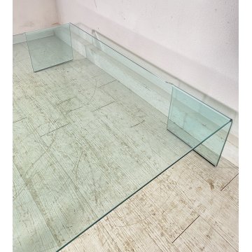 TAVOLO VETRO SALOTTO DESIGN FIAM RODOLFO DORDONI ANNI 80/90 TAVOLINO TABLE GLASS