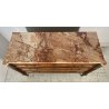 ANTICO COMÒ LUIGI XVI PRIMI 1900 LEGNO NOCE CASSETTONE MARMO OTTONE CAMERA LETTO