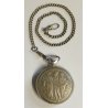 ANTICO OROLOGIO TASCA Molnija USSR + catena OLD POCKET WATCH epoca LIBERTY