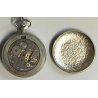 ANTICO OROLOGIO TASCA Molnija USSR + catena OLD POCKET WATCH epoca LIBERTY
