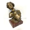 SCULTURA BRONZO ESTASI GIUSEPPE RENDA NAPOLI DONNA NUDO TUTTOTONDO MEZZO BUSTO