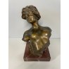 SCULTURA BRONZO ESTASI GIUSEPPE RENDA NAPOLI DONNA NUDO TUTTOTONDO MEZZO BUSTO