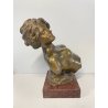 SCULTURA BRONZO ESTASI GIUSEPPE RENDA NAPOLI DONNA NUDO TUTTOTONDO MEZZO BUSTO