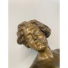 SCULTURA BRONZO ESTASI GIUSEPPE RENDA NAPOLI DONNA NUDO TUTTOTONDO MEZZO BUSTO