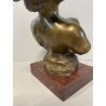 SCULTURA BRONZO ESTASI GIUSEPPE RENDA NAPOLI DONNA NUDO TUTTOTONDO MEZZO BUSTO