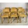 SET 6 SEDIE GIALLE PLASTICA DA ESTERNO SEDIA DESIGN NARDI TRILL ARMCHAIR YELLOW