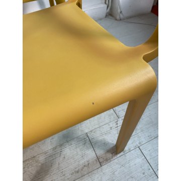 SET 6 SEDIE GIALLE PLASTICA DA ESTERNO SEDIA DESIGN NARDI TRILL ARMCHAIR YELLOW