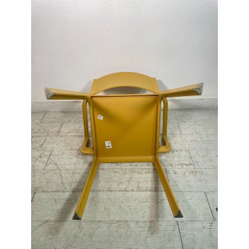 SET 6 SEDIE GIALLE PLASTICA DA ESTERNO SEDIA DESIGN NARDI TRILL ARMCHAIR YELLOW