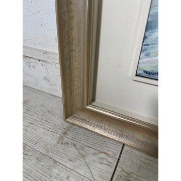 QUADRO DIPINTO CLAUDIO OLIVIERI ASTRATTO CONTEMPORANEO TELA '67 CORNICE ROMA OLD