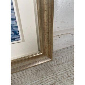 QUADRO DIPINTO CLAUDIO OLIVIERI ASTRATTO CONTEMPORANEO TELA '67 CORNICE ROMA OLD