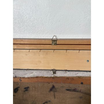 QUADRO DIPINTO CLAUDIO OLIVIERI ASTRATTO CONTEMPORANEO TELA '67 CORNICE ROMA OLD