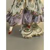 ANTICA COPPIA SCULTURA STATUA PORCELAINE FIGURE DANZANTI SCENA GALANTE FRANCE