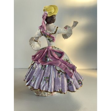 ANTICA COPPIA SCULTURA STATUA PORCELAINE FIGURE DANZANTI SCENA GALANTE FRANCE