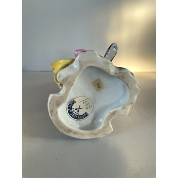 ANTICA COPPIA SCULTURA STATUA PORCELAINE FIGURE DANZANTI SCENA GALANTE FRANCE