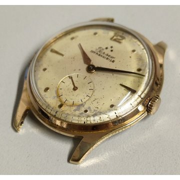 ANTICO OROLOGIO POLSO Perseo Infrangibile DORATO anni 60 OLD GOLDEN WRIST WATCH