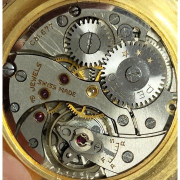 ANTICO OROLOGIO POLSO Perseo Infrangibile DORATO anni 60 OLD GOLDEN WRIST WATCH