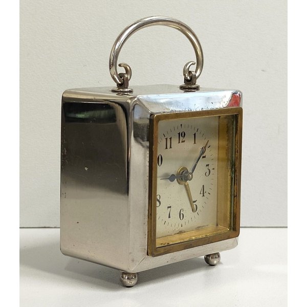 ANTICO OROLOGIO tavolo OFFICIER PENDULETTE Sveglia Viaggio DESK CLOCK  officielle