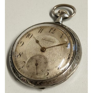 ANTICO OROLOGIO TASCA Sublime ARGENTO 800 epoca 900 TASCHINO Old Pocket Watch