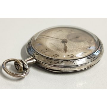 ANTICO OROLOGIO TASCA Sublime ARGENTO 800 epoca 900 TASCHINO Old Pocket Watch
