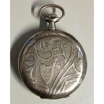 ANTICO OROLOGIO TASCA Sublime ARGENTO 800 epoca 900 TASCHINO Old Pocket Watch