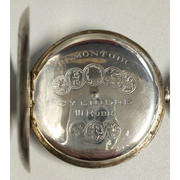 ANTICO OROLOGIO TASCA Sublime ARGENTO 800 epoca 900 TASCHINO Old Pocket Watch