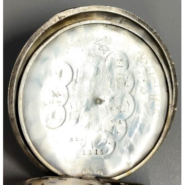 ANTICO OROLOGIO TASCA Sublime ARGENTO 800 epoca 900 TASCHINO Old Pocket Watch