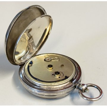ANTICO OROLOGIO TASCA ARGENTO 935 epoca 900 TASCHINO Old Pocket Watch FERROVIA