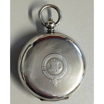 ANTICO OROLOGIO TASCA ARGENTO 935 epoca 900 TASCHINO Old Pocket Watch FERROVIA
