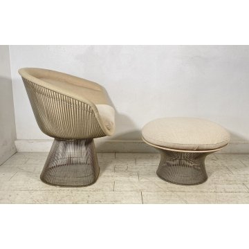POLTRONA DESIGN Warren Platner Knoll International 1966 LOUNGE ARMCHAIR POUF OLD