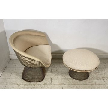 POLTRONA DESIGN Warren Platner Knoll International 1966 LOUNGE ARMCHAIR POUF OLD