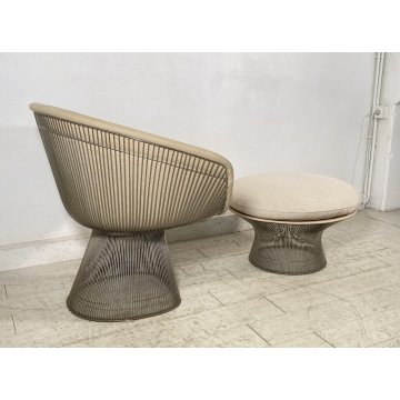 POLTRONA DESIGN Warren Platner Knoll International 1966 LOUNGE ARMCHAIR POUF OLD